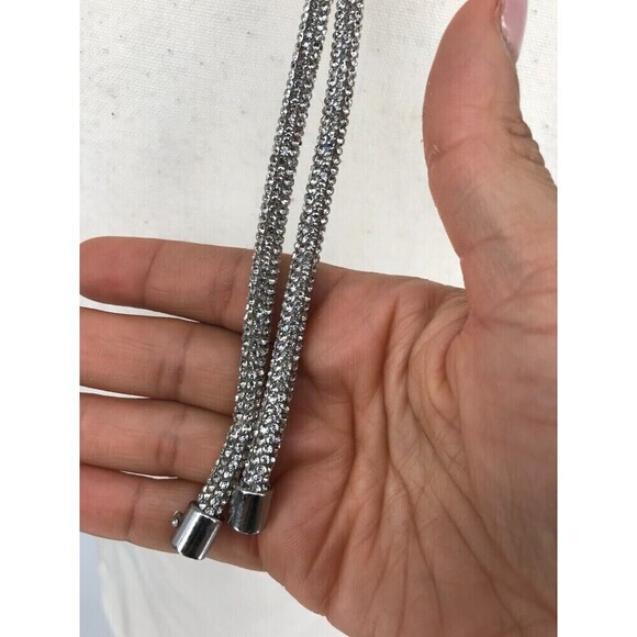 H&M Top Women Cream Rhinestone Strap Halter Neck Top Sleeveless Tank Size Xsmall - Picture 6 of 8